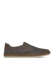 Rieker Półbuty CEO-B5258-40 Szary. Szare półbuty męskie Rieker, z nubiku, bez zapięcia. Za 359.99 zł.