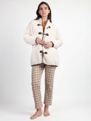 Admas Kurtka polarowa w kolorze kremowym rozmiar: M. Brązowe kurtki damskie admas, m, bez wzorów, z polaru, bez kaptura. Za 130.99 zł.