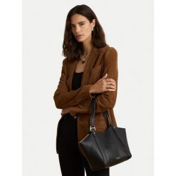 Torebka LAUREN RALPH LAUREN. Czarne torebki klasyczne damskie Lauren Ralph Lauren, bez wzorów, bez dodatków. Za 1,599.00 zł.