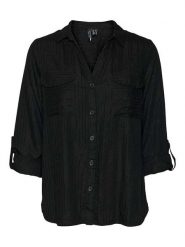 Vero Moda Bluzka w kolorze czarnym rozmiar: S. Czarne bluzki damskie Vero Moda, s, bez wzorów, bez kołnierzyka, bez ramiączek. Za 48.39 zł.