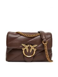 PINKO Torebka Love Puff Mini CL PE 25 PLTT 100039 A0F2 Brązowy. Brązowe torebki klasyczne damskie Pinko, bez wzorów, ze skóry, bez dodatków. Za 1,579.00 zł.
