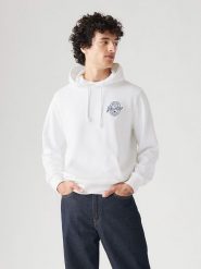 Levi´s Bluza w kolorze białym rozmiar: XS. Białe bluzy z kapturem męskie s, z bawełny. Za 105.38 zł.