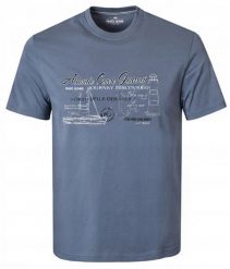 Męska Koszulka (T-Shirt) - Pako Jeans - Szaroniebieski, Motyw Żeglarski, Morski. Niebieskie t-shirty męskie Pako Jeans, l, bez wzorów, z bawełny, bez kołnierzyka. Za 79.00 zł.