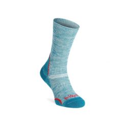 Skarpety trekkingowe Bridgedale Hike Lt T2 Coolmax P Boot - teal. Niebieskie skarpetki damskie Bridgedale, bez wzorów, z elastanu. Za 85.99 zł.