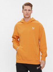 Puma Bluza Classics 535601 Pomarańczowy Relaxed Fit. Brązowe bluzy bez kaptura męskie Puma, m, z bawełny. Za 299.99 zł.
