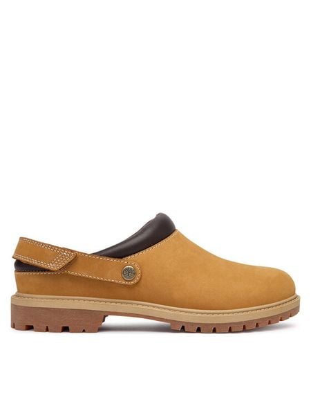 Timberland Klapki Clog TB0A2PSB7541 Brązowy jasny. Brązowe klapki damskie Timberland, bez wzorów, z nubiku, bez obcasa. Za 779.99 zł.