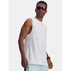 Koszulka do biegania męska Under Armour Velociti Tank. Białe t-shirty sportowe męskie Under Armour, m, bez ramiączek, do biegania. Za 149.99 zł.