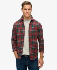 Superdry Koszula Lumberjack z długim rękawem bawełniana Buckshot Check Red. Czerwone koszule damskie Superdry., m, z aplikacjami, z bawełny, klasyczne, bez kołnierzyka, bez ramiączek. Za 369.55 zł.