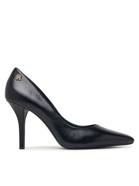 Tommy Hilfiger Szpilki High Heel Court Leather Shoe FW0FW09527 Czarny. Czarne szpilki Tommy Hilfiger, bez wzorów, bez obcasa. Za 529.99 zł.