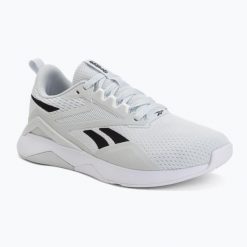 Buty treningowe damskie Reebok Nanoflex Tr 2. Szare obuwie treningowe damskie Reebok, na fitness i siłownię. Za 329.99 zł.
