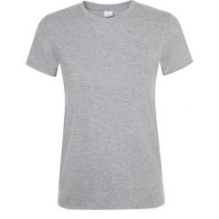 Koszulka Damska Regent Melange. Szare bluzki damskie SOL'S, s, bez wzorów, sportowe, bez kołnierzyka, bez ramiączek. Za 33.99 zł.