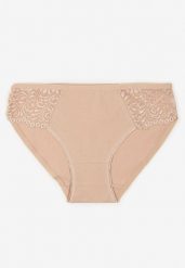 Beżowe Gładkie Majtki Figi z Bawełny Venessila. Brązowe figi damskie Born2be, l, bez wzorów, z bawełny. Za 4.99 zł.