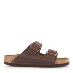 Klapki unisex Birkenstock Arizona. Brązowe klapki i japonki męskie Birkenstock, z materiału. Za 399.00 zł.