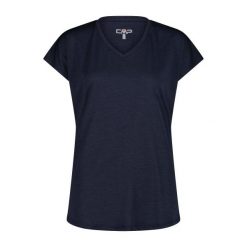 Koszulka damska turystyczna CMP 35N5586. Niebieskie bluzki sportowe damskie CMP, xl, bez wzorów, bez ramiączek. W wyprzedaży za 76.99 zł.
