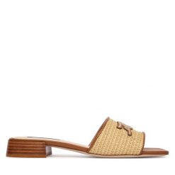 Klapki KARL LAGERFELD. Brązowe klapki damskie Karl Lagerfeld, bez wzorów, bez obcasa. Za 729.99 zł.