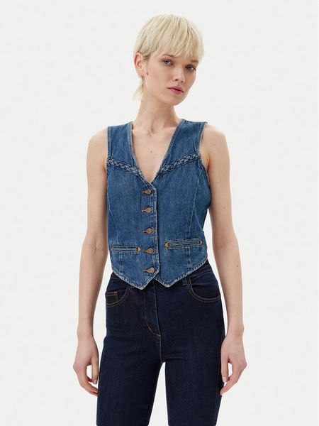 Levi's® Kamizelka 001WQ-0000 Niebieski Regular Fit. Niebieskie kamizelki damskie s, z bawełny. Za 229.99 zł.