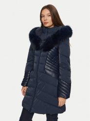 Guess Płaszcz zimowy New Oxana W4BL61 WGLZ0 Granatowy Regular Fit. Niebieskie płaszcze damskie Guess, na zimę, xs, z aplikacjami, z syntetyku. Za 469.99 zł.