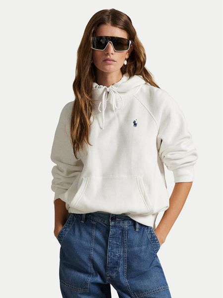 Polo Ralph Lauren Bluza 211971698001 Biały Regular Fit. Białe bluzy bez kaptura damskie Polo Ralph Lauren, l. Za 859.99 zł.