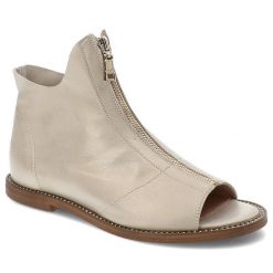 Złote Sandały Lamanti Stylowe Buty Na Lato. Żółte sandały damskie LAMANTI, bez wzorów, ze skóry, bez obcasa. Za 309.00 zł.