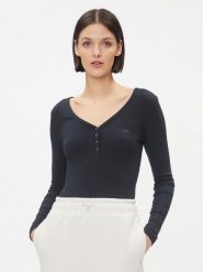 Lee Bluzka 112341572 Czarny Slim Fit. Czarne bluzki damskie Lee, s, bez wzorów, z wiskozy, bez ramiączek. Za 109.99 zł.