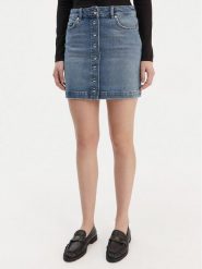 HUGO Spódnica jeansowa Gilvie 50553182 Niebieski Regular Fit. Niebieskie spódniczki damskie Hugo, xl, bez wzorów, z bawełny. Za 549.99 zł.