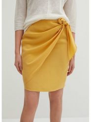 STEFANEL Spódnica w kolorze żółtym rozmiar: 38. Żółte spódniczki damskie Stefanel, bez wzorów, mini, proste. Za 126.75 zł.
