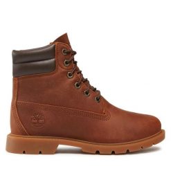Trapery Timberland. Brązowe trapery damskie Timberland, bez obcasa. Za 649.99 zł.