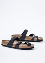 Birkenstock Mayari BF Japonki damskie. Czarne klapki damskie Birkenstock, bez wzorów, bez obcasa. Za 279.99 zł.