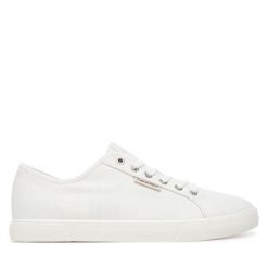 Tenisówki Calvin Klein Jeans. Białe trampki i tenisówki męskie Calvin Klein Jeans, bez wzorów, z jeansu, bez zapięcia. Za 299.99 zł.