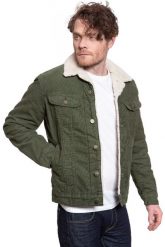 KURTKA ZIMOWA LEE SHERPA JACKET OLIVE GREEN L87AQM25 112122860. Zielone kurtki męskie Lee, na zimę, l, bez wzorów, z bawełny, eleganckie, bez kaptura. Za 369.99 zł.