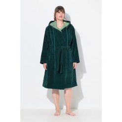Damskie Szlafrok dwustronny frotte kieszenie. Zielone szlafroki damskie Ulla Popken, l, bez wzorów, z bawełny, plus size. Za 349.99 zł.