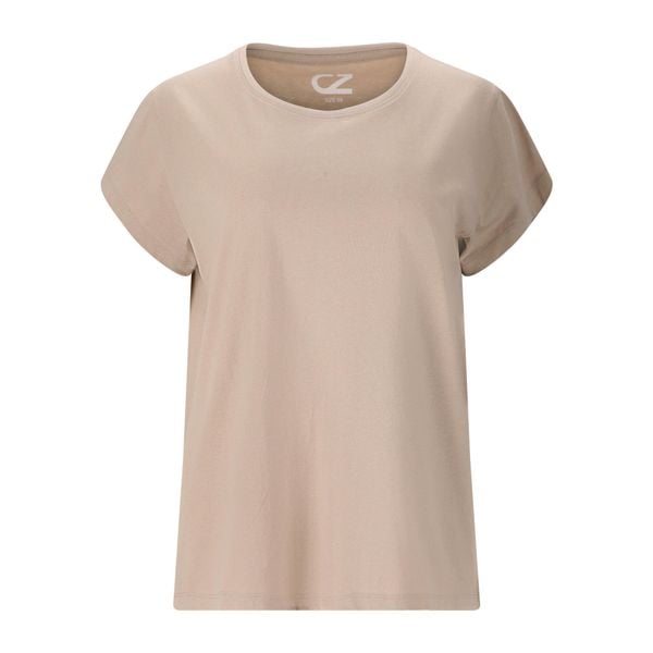 Koszulka damska Cruz Highmore. Brązowe bluzki damskie CRUZ, bez wzorów, sportowe, bez kołnierzyka, bez ramiączek. Za 94.00 zł.