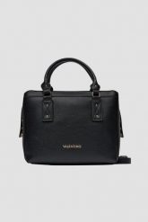 VALENTINO Czarna duża torebka Megeve. Czarne torebki klasyczne damskie Valentino by Mario Valentino, bez wzorów, duże, bez dodatków. W wyprzedaży za 499.99 zł.