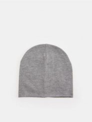 Czapka - szary. Szare czapki męskie Sinsay, bez wzorów, ze skóry. Za 15.99 zł.