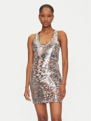 Guess Sukienka codzienna E5GK04 KCR72 Brązowy Bodycon Fit. Brązowe sukienki damskie Guess, na co dzień, xs, z aplikacjami, z syntetyku, bez kołnierzyka, bez ramiączek, bodycon. Za 329.99 zł.