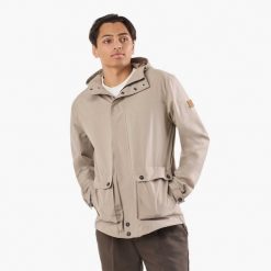 Kurtka outdoor Wędrówki męska Swedemount Sarek Jacket 2.0 wodoodporny. Brązowe kurtki outdoor męskie SWEDEMOUNT, m, bez wzorów, bez kaptura. Za 399.99 zł.