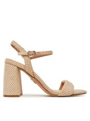 Steve Madden Sandały Mareena SM11003691 Beżowy. Brązowe sandały damskie Steve Madden, bez wzorów, z materiału, bez obcasa, na słupku. Za 359.99 zł.