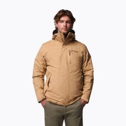 Kurtka ocieplana męska Columbia Oak Harbor Interchange. Brązowe kurtki męskie Columbia, m, bez wzorów, z puchu, sportowe, bez kaptura. Za 999.99 zł.