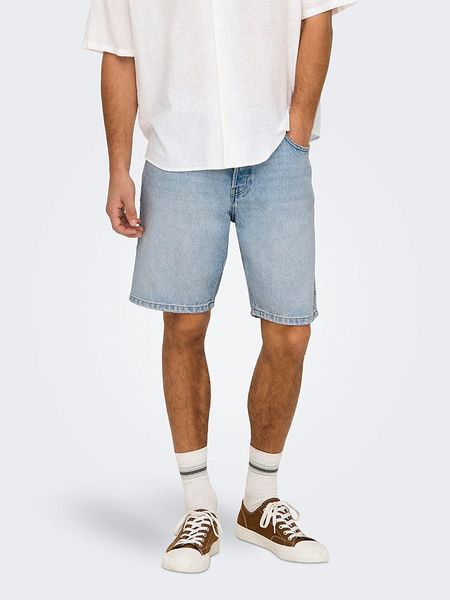 ONLY & SONS Bermudy dżinsowe "Onsedge" w kolorze błękitnym rozmiar: XXL. Niebieskie szorty męskie Only & Sons, bez wzorów, klasyczne. Za 91.99 zł.