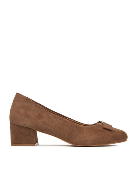 Lasocki Czółenka CEO-WS4126-01 Brązowy jasny. Brązowe czółenka damskie Lasocki, bez wzorów, ze skóry, bez obcasa. Za 249.99 zł.