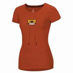 Koszulka damska Ocun Classic. Brązowe t-shirty damskie Ocun, xs, bez wzorów, bez kołnierzyka. Za 178.50 zł.