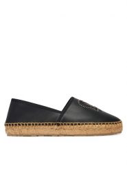 LOVE MOSCHINO Espadryle JA10532G0OIA0000 Czarny. Czarne espadryle damskie Love Moschino, bez wzorów, ze skóry, bez obcasa. Za 859.99 zł.