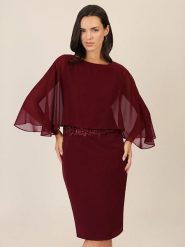 APART Sukienka w kolorze bordowym rozmiar: 40. Czerwone sukienki damskie Apart, bez wzorów, z koronki, bez kołnierzyka, bez ramiączek, midi. Za 252.99 zł.