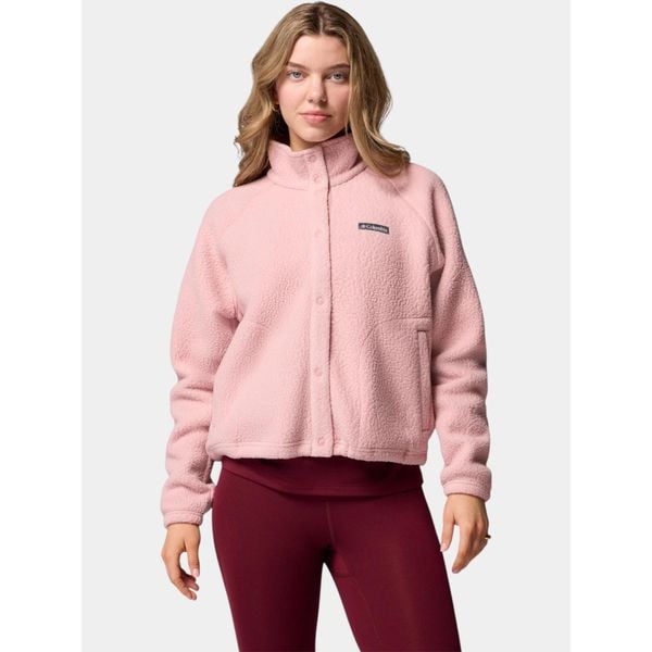 Sweter Damski Columbia Jasper Ridge Pebbled Full Snap. Czerwone swetry klasyczne damskie Columbia, z polaru, bez kołnierzyka. W wyprzedaży za 288.15 zł.