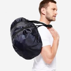 Torba fitness Domyos 30 l. Niebieskie torebki klasyczne damskie Decathlon, bez wzorów, z materiału, bez dodatków. W wyprzedaży za 21.99 zł.