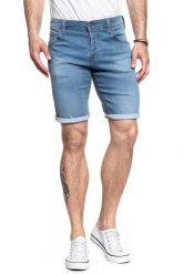 SPODENKI MUSTANG Chicago Short DENIM BLUE 1007765 5000 312. Niebieskie szorty męskie Mustang, z denimu, bez kołnierzyka. Za 169.99 zł.