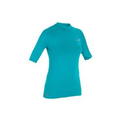 TOP UV surfing krótki rękaw 100 damski. Czerwone topy damskie OLAIAN, xs, bez wzorów, z elastanu, bez kołnierzyka. Za 29.99 zł.