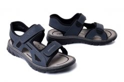 RIEKER 26761-14 blue, sandały męskie. Niebieskie sandały męskie Rieker, bez zapięcia. Za 255.92 zł.