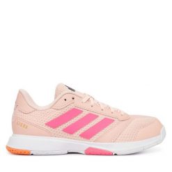Buty halowe adidas. Brązowe buty sportowe na co dzień damskie Adidas, bez wzorów. Za 299.99 zł.