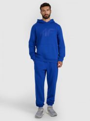 4F Spodnie dresowe joggery męskie - niebieskie XXL. Niebieskie spodnie dresowe męskie 4f, bez wzorów, z bawełny. Za 149.99 zł.